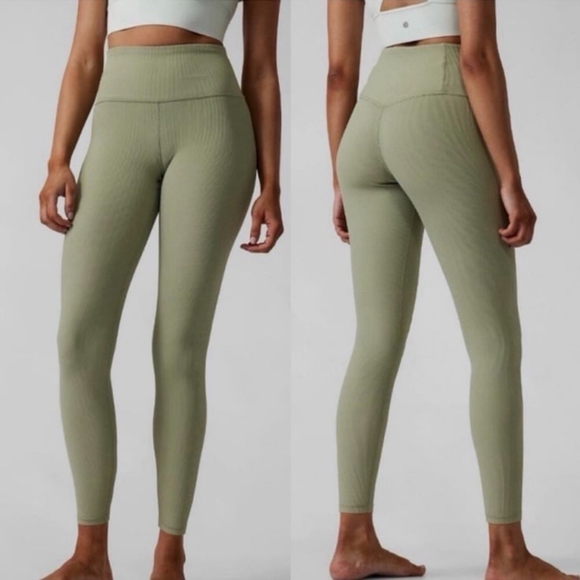 Athleta Pants - Athleta Pants Women’s Sage Green Elation Rib Tight Leggings Yoga Small Petite SP